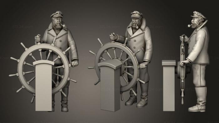 Figurines of people (Captain, STKH_0363) 3D models for cnc